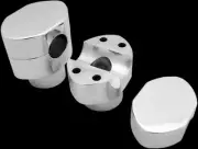 LA Choppers 1.5in Chrome Handlebar Riser Clamp Set Harley Softail Springer 96-06