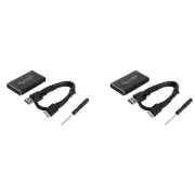 2X MSATA To USB 3.0 SSD Enclosure External Hard Drive Disk Box Storage Case3852