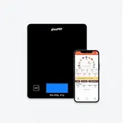 Glucology Bluetooth Smart Kitchen Scale | Digital Grams and Ounces for Weight Loss | Baking | Cooking | Keto and Meal Prep | Diabetes Meals