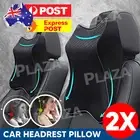 2PCS Car Seat Headrest Pad Memory Foam Pillow Head Neck Rest Support Cushion Mat