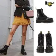 Dr martens Unisex Jadon Polished Smooth Black Boots Side Zip Up 15265001 UK3-7