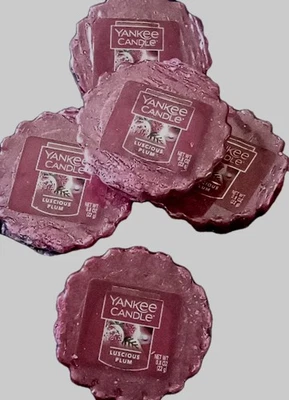 (5) Yankee Candle Luscious Plum Wax Tarts Melts New/Sealed