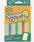 Scrub Daddy Sponge Daddy Dual-Sided Non- Scratch Sponge, 4 Count Box