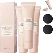Purifying Exfoliating Gel, Purifying Cream Facial Scrub Exfoliator, Gentle Exfoliating Gel for Face Deep Cleansing, Face Exfoliator Cleanser with Body Scrubber for All Skin Types(3pc)
