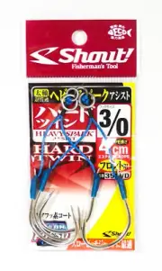 Shout 355-VD Heavy Spark Hard Twin Assist Hook 4cm Size 3/0 (6170)