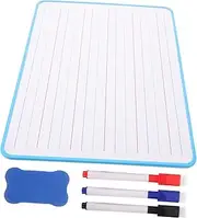 ORFOFE Children's Drawing Board Small Whiteboard Lines Double-Sided Portable Boys and Girls Easel Dry Erase Whiteboard