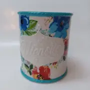 Pioneer Woman Utensils Holder Melody Floral Stoneware Jar Crock NEW