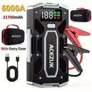 6000A/7000A Car Jump Starter Battery Booster Power bank Pack Smart Cable + Case