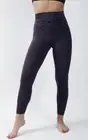 Yogalicious Lux Super High Rise Ankle Leggings, Criss Cross Waistband, Black, M
