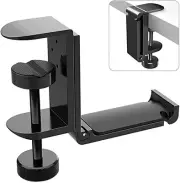 Headphone Hook Desk, Headphones Stand Under Table Premium Black-One Pack