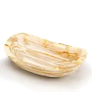 - 13" Brown Petrified Wood Bowl, Hand-carved, Timeless, Unique, and Elegant D...
