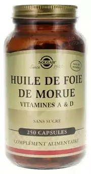 Solgar Cod Liver Oil Vitamins A and D Vitality 250 softgels