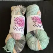 alpaca wool blend yarn hank 2* 100g (#A01)