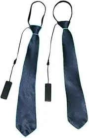 [LIFKOME] Led Light up Neckties Green Black Ties for Men Halloween Decor Flashing Ties