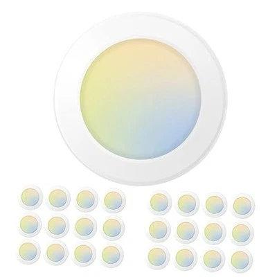 24 Pack 5/6 Inch LED Disk Lights, Dimmable Flush Mount Ceiling Disc Lights,