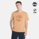 【Timberland】男款小麥色大 Logo 短袖T恤(A42RFP47)