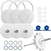 Pool Cleaner Replacement kit Compatible with 180, 280 Including 3 Pcs C6 Large Wheels,8 Pcs C60 Wheel Ball Bearings,1pcs C86 Drive Shaft 2 Pcs C80 Turbine Bearings,4 Pcs C55 Plastic Screws