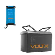 VoltX 12V 100Ah Lithium Battery with 30A AC Charger