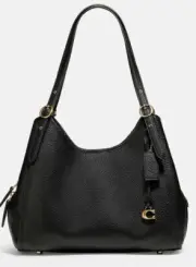 ❤️Coach Lori Brass/Black Mixed Leather Shoulder Bag