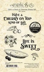 Graphic 45 Life's A Bowl Of Cherries Stamp Set-8/Pkg G4502587