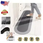 Handmade High Pile Bath Mat with Stain Resistance, Quick-Dry Light Gray 45x150cm
