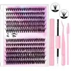 240 Pcs 30D+40D DIY Fluffy Lash Cluster Kit Individual Volume Eyelash Extensions