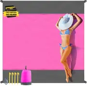 Beach Blanket Sandproof Oversized, 79''×83'' Extra Large Beach Mat, Portable Pic