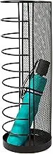 Mind Reader Umbrella Stand, Walking Cane Rack Wrapping Paper Holder, Entryway, Metal Mesh, 5.5" L x 5.5" W x 15.75" H, Black