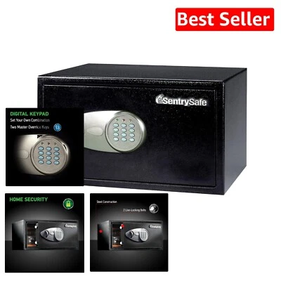 Compact DOJ-Certified Steel Security Safe with Digital Lock & Bolt Down Kit