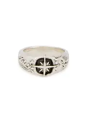 Clocks And Colours High Tide Engraved Sterling Silver Ring 9