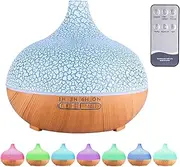 Oil Diffusers for Home, Home Oil Diffuser with Remote Control 400ml, Household Air Freshener Automatic Aromatherapy Machine with 6 Color Lights for Desk Nursery Relaxation Hotel Apartment Travel Readi