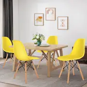 ALFORDSON Dining Chairs Set of 4 Yellow