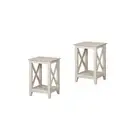 Maestro Furniture Set Of 2 Lorrel Modern Minimalist Square Wooden Side Table - A
