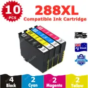 10x Compatible Ink Cartridge 288XL 288 XL For Epson XP240 XP340 XP344 XP440 E288