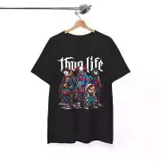 Thug Life Gangster Horror Icons Halloween T-Shirt | Retro Streetwear Tee