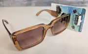 CaliBlue Rectangle Sunglasses Brown Nude 100% UVA UVB 23 130 NDE MCV 2025 Model