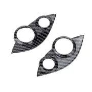 Carbon Fiber Style Steering Wheel Button Cover Trims Part For Smart Fortwo/F CRY