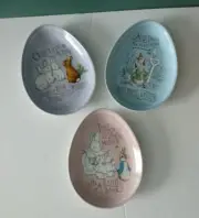 NEW Set of 3 Beatrix Potter's PETER RABBIT Porcelain Plates by POTTERY BARN KIDS