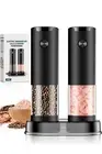 Electric Salt and Pepper Grinder Set Automatic Black/Black (Black Base) RT12