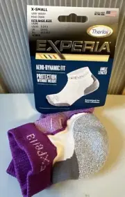 THORLOS EXPERIA Jet Berry MICRO MINI Low Cut Crew Socks XS 5-6.5 NWT