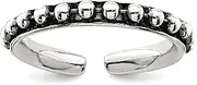 [JewelryWeb] 925 Sterling Silver Solid Artisan Oxidized toe ring-toe ring for Women