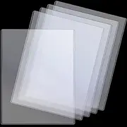 Teling 5 Pcs 8 1/2" x 11" Rigid Print Protectors Clear Rigid Sleeve Plastic Paper Page Protectors Clear Sheet Cover Photo Plastic Sleeve Hard Document Holder Birth Certificate Cover