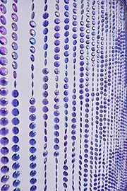 FlavorThings Diamond Cut Crystal Beaded Curtain for Doorway Room Closet Divider Party Wedding Kids Bedroom Decorations,Diamond Cut Bead Curtain (Blue, 1PC,3FTX6FT)