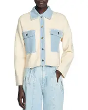 Sandro Dolly Cropped Coatigan