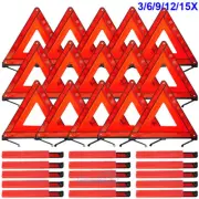 3~15x Warning Dot Approved Triangle Emergency Reflective Sign for Car Breakdown