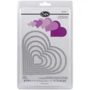 Sizzix 657561 Framelits Dies 6/Pkg-Hearts