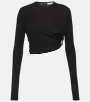 [Christopher Esber] Christopher Esber Embellished cutout jersey maxi dress AU 8 black