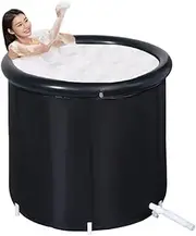 Large Ice Bath Tub for Athletes, Portable Outdoor Cold Plunge Tub for Recovery, Multiple Layered Cold Plunge for Family, Foldable Ice Baths for Home,Gyms,Indoor use(Black,90x75cm(35x30inch))