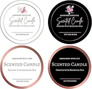 Mobiusea Creation Candle Label Roll | 300pcs Rose Gold Labels for Candle Making Supplies, Tins, Containers, Jars with Lids, Boxes Packaging