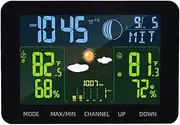 JSEIAJB Intelligent Alarm Clock Creative Indoor Outdoor Temperature Humidity Moon Phase Weather Forecast